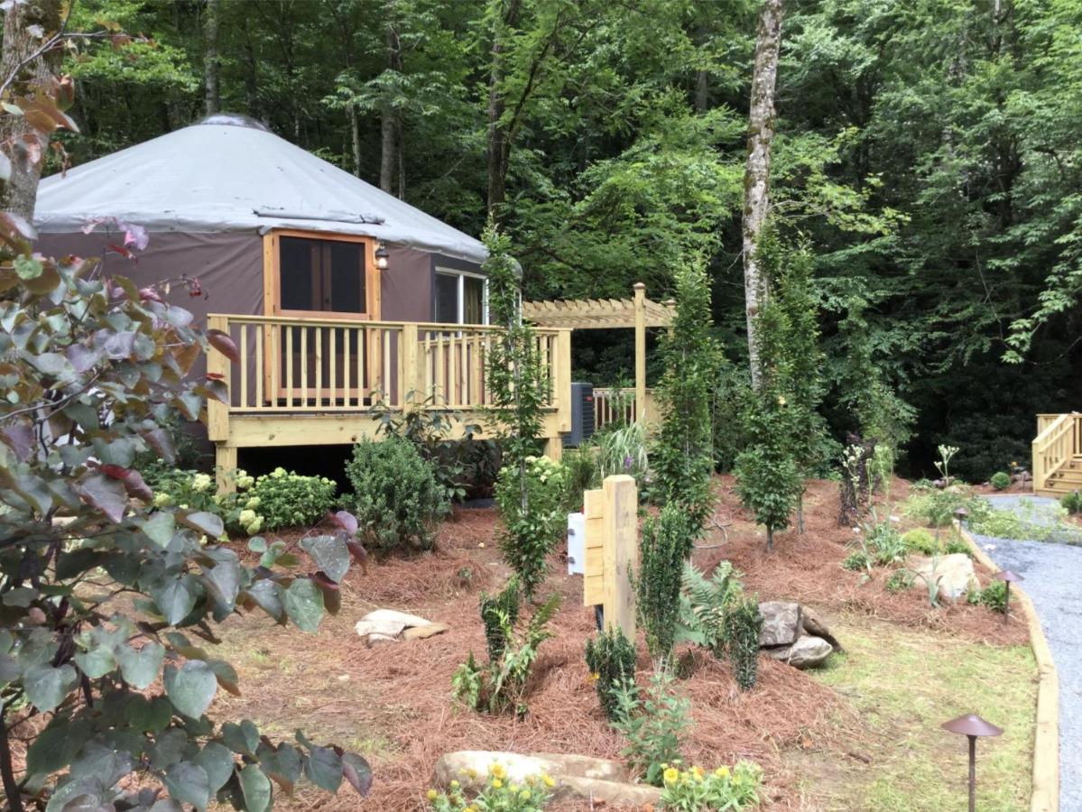 Spring Ridge Luxury Yurt - Creekside Glamping With Private Hot Tub Villa Topton Exterior foto